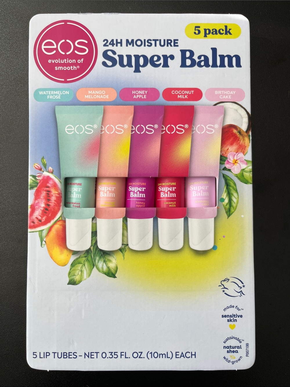 eos Super Balm 24 Hour Moisture, 5 Tubes, NIB